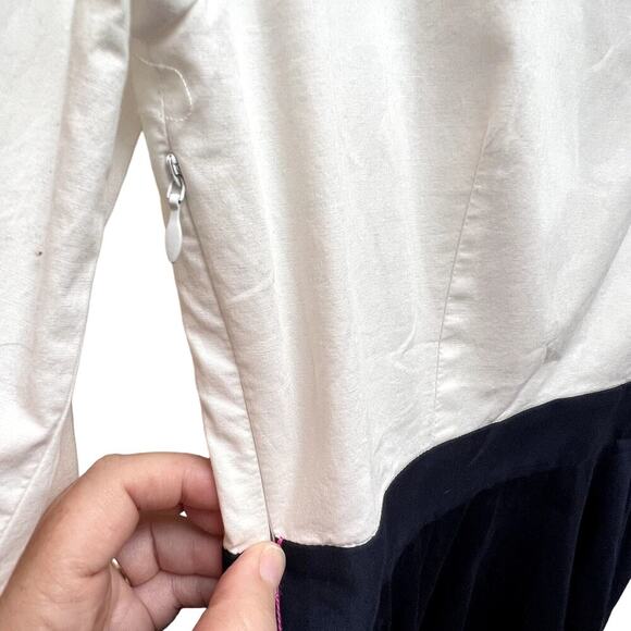 Eliza J White And Navy Blue School Girl Style Pleated Dress Size 4 - Picture 7 of 7